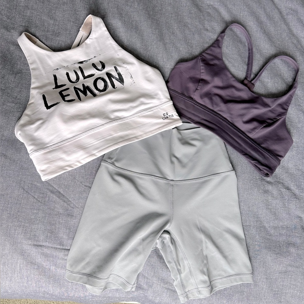 Lululemon Bundle Bra size 6 biker short size 2